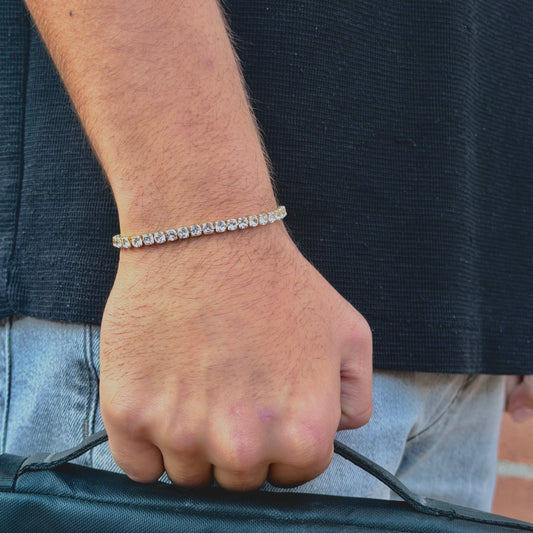 Heren armband met luxe afwerking en elegante details