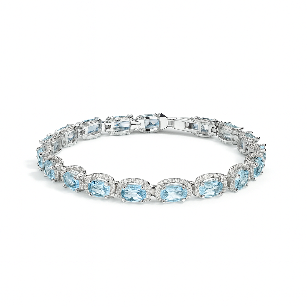 Kristal armband dames op witte achtergrond met luxe afwerking