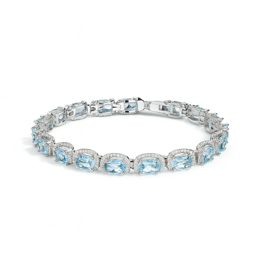 Kristal armband dames op witte achtergrond met luxe afwerking