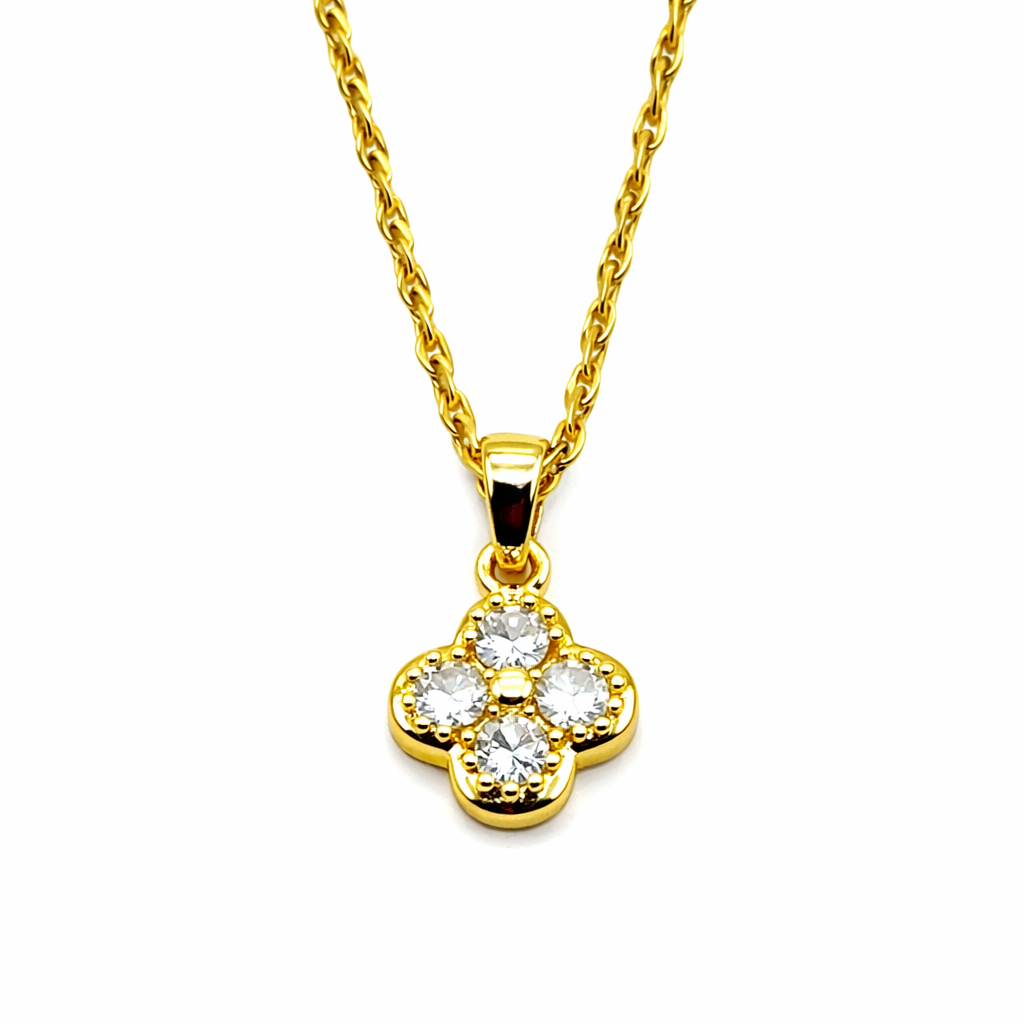 Bloem ketting dames op witte achtergrond met elegant design