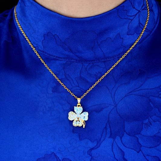 Klaver Ketting Dames Zirkonia | Trèfle Sublime