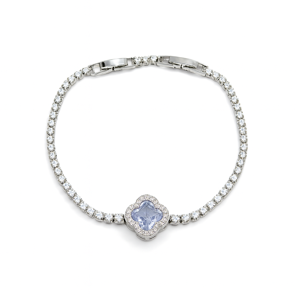 Clover dames armband zilver met elegant klaverdesign