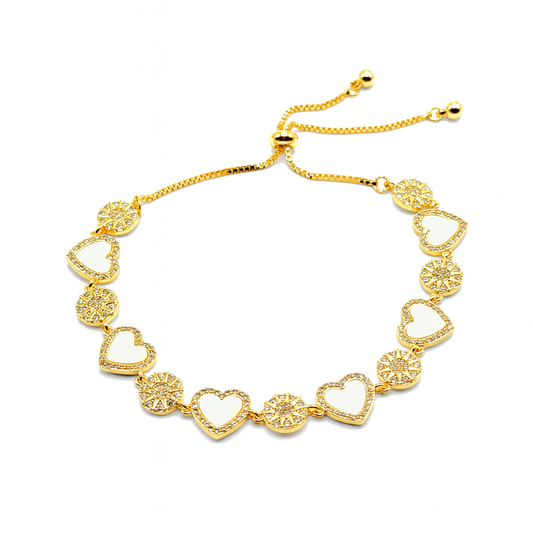 Amour Éternel hartjes armband voor dames met elegant en verfijnd design – Montier Paris
